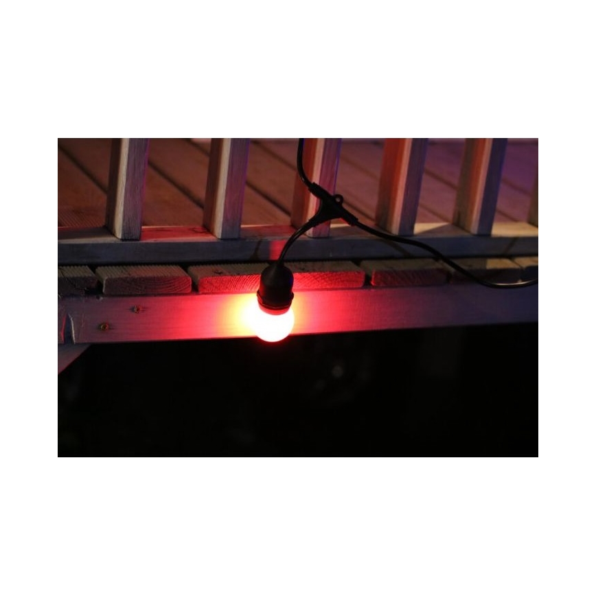 SETTI 2x LED-polttimo PARTY E27/0,5W/36V punainen