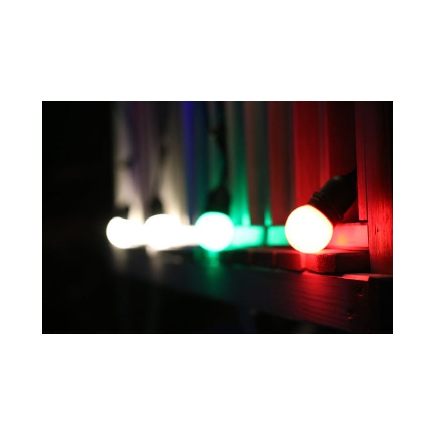 SETTI 2x LED-polttimo PARTY E27/0,5W/36V punainen