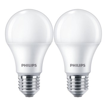 SETTI 2x LED-polttimo Philips A60 E27/10W/230V 4000K