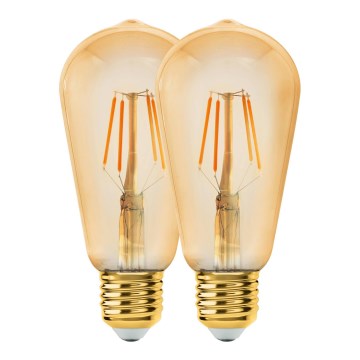 SETTI 2x LED-polttimo VINTAGE ST64 E27/6W/230V 2200K - Eglo 11783