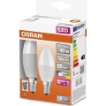 SETTI 2x LED RGBW Himmennettävä polttimo B38 E14/4,9W/230V 2700K + kauko-ohjaus - Osram