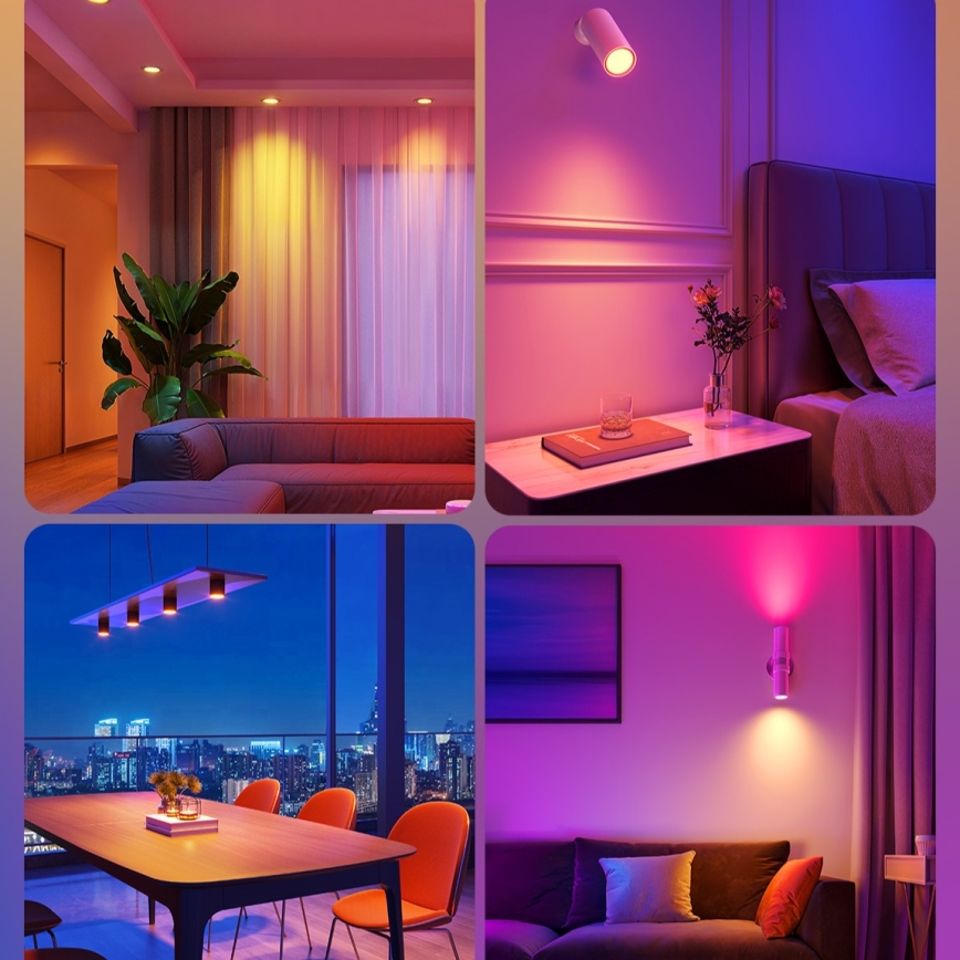 SETTI 2x LED RGBWW Himmennettävä lamppu GU10/4,8W/230V 2700-6500K Wi-Fi - Govee