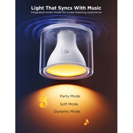 SETTI 2x LED RGBWW Himmennettävä lamppu GU10/4,8W/230V 2700-6500K Wi-Fi - Govee