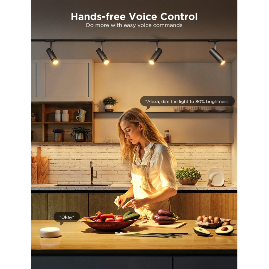 SETTI 2x LED RGBWW Himmennettävä lamppu GU10/4,8W/230V 2700-6500K Wi-Fi - Govee