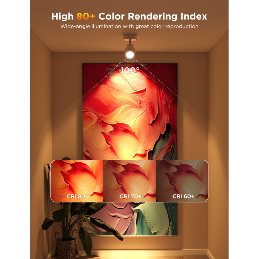 SETTI 2x LED RGBWW Himmennettävä lamppu GU10/4,8W/230V 2700-6500K Wi-Fi - Govee