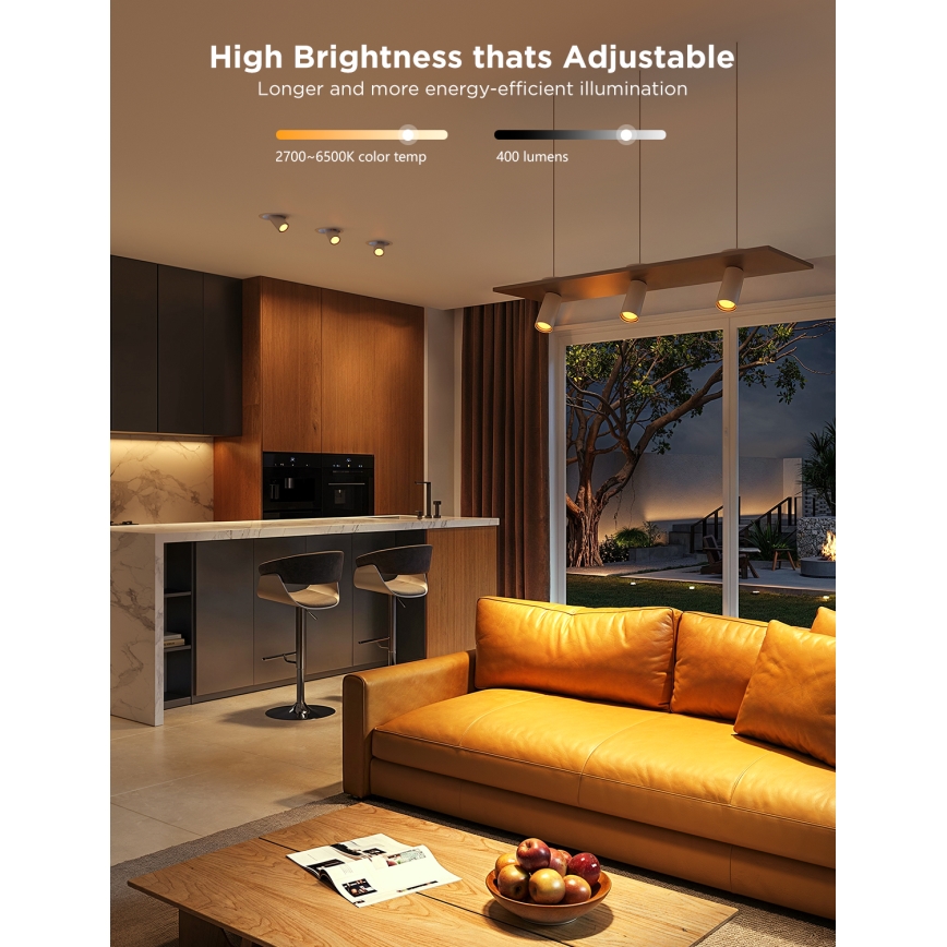 SETTI 2x LED RGBWW Himmennettävä lamppu GU10/4,8W/230V 2700-6500K Wi-Fi - Govee