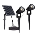 SETTI 2x LED ulkokäyttöön aurinkokennovalo 2xLED/1,2W/3,7V IP65 3000K 4000 mAh
