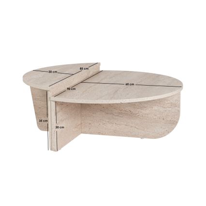 SETTI 2x ORION-sohvapöytä beige