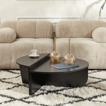 SETTI 2x ORION-sohvapöytä musta