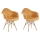 SETTI 2x Ruokapöydän tuoli NEREA 80x60,5 cm keltainen/pyökki