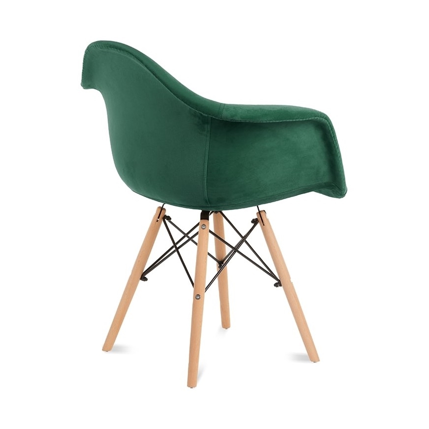 SETTI 2x Ruokapöydän tuoli NEREA 80x60,5 cm vihreä/pyökki