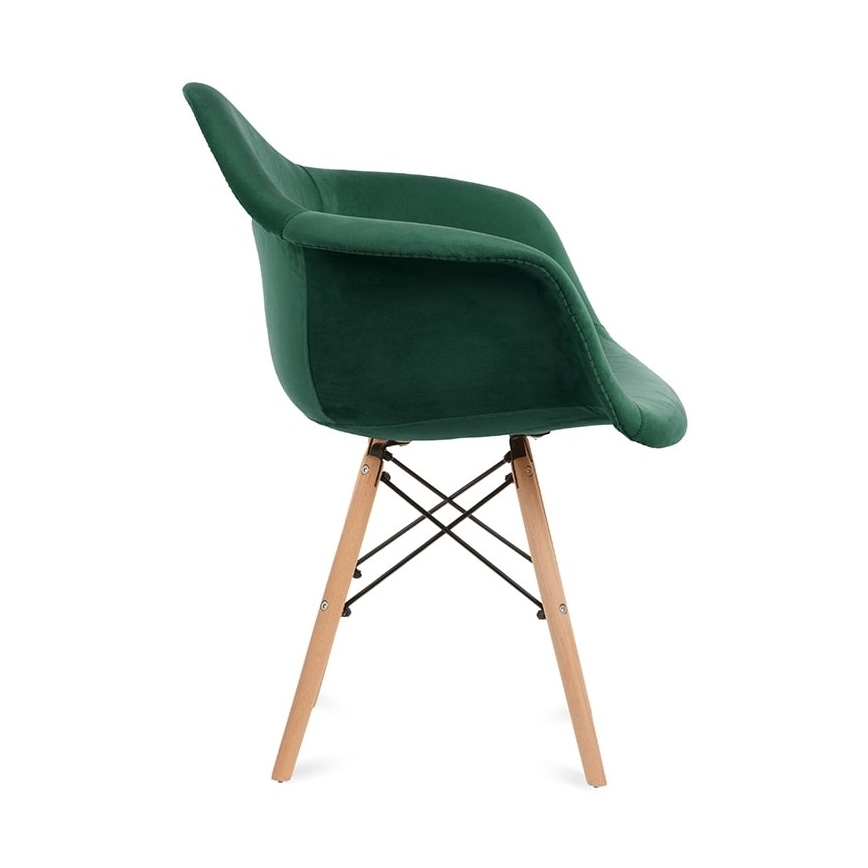 SETTI 2x Ruokapöydän tuoli NEREA 80x60,5 cm vihreä/pyökki