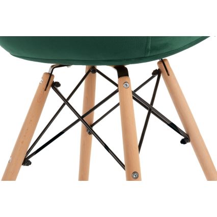 SETTI 2x Ruokapöydän tuoli NEREA 80x60,5 cm vihreä/pyökki