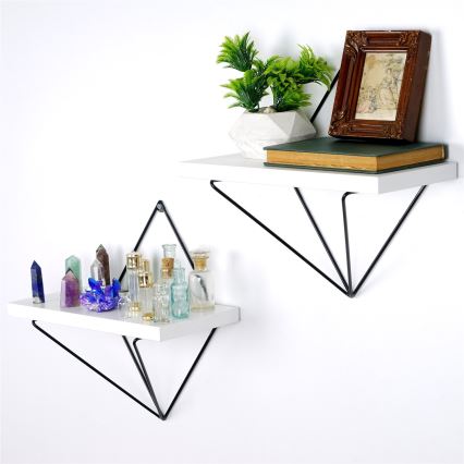 SETTI 2x Seinähylly 14x30 cm valkoinen