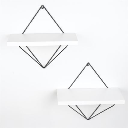 SETTI 2x Seinähylly 14x30 cm valkoinen