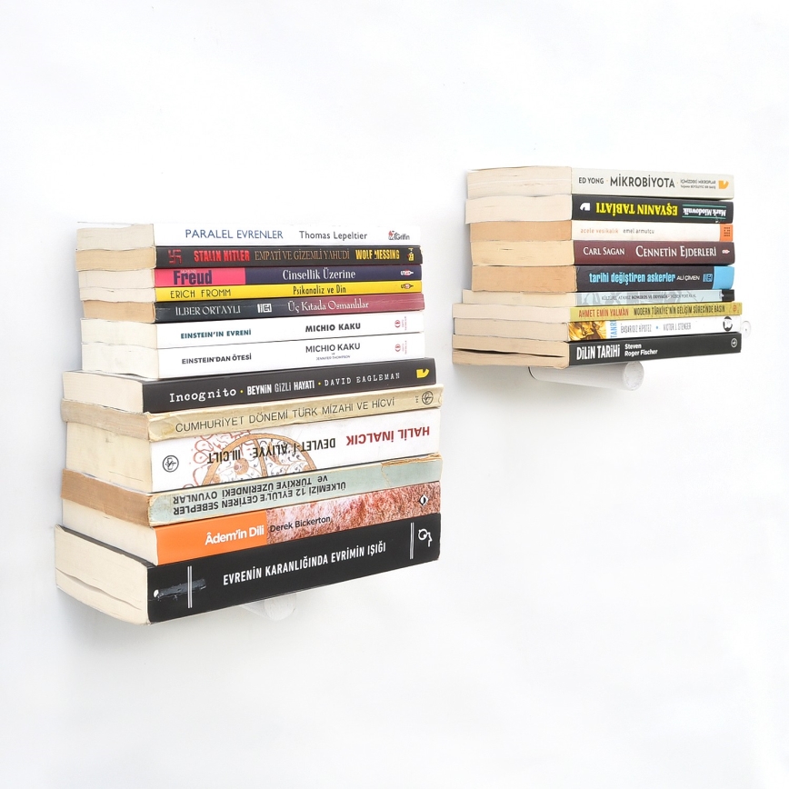 SETTI 2x Seinähylly 15x21 cm musta/valkoinen