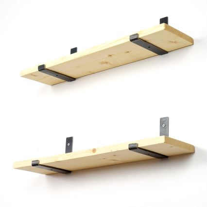 SETTI 2x Seinähylly 16x60 cm kuusi