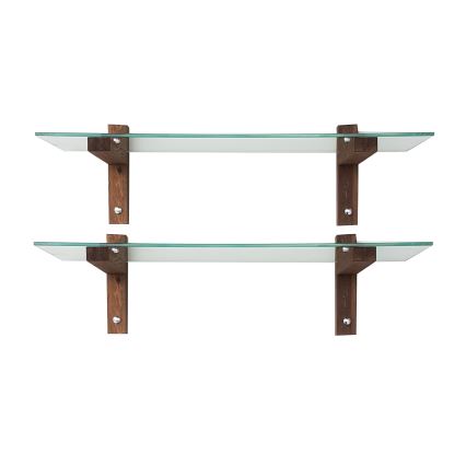 SETTI 2x Seinähylly 25x85 cm mänty/läpinäkyvä