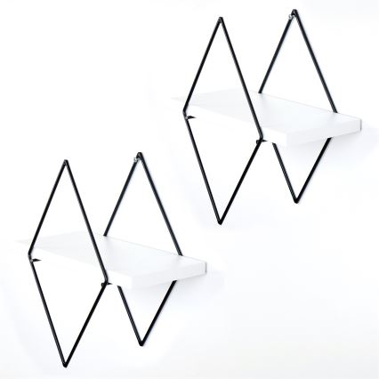 SETTI 2x Seinähylly valkoinen