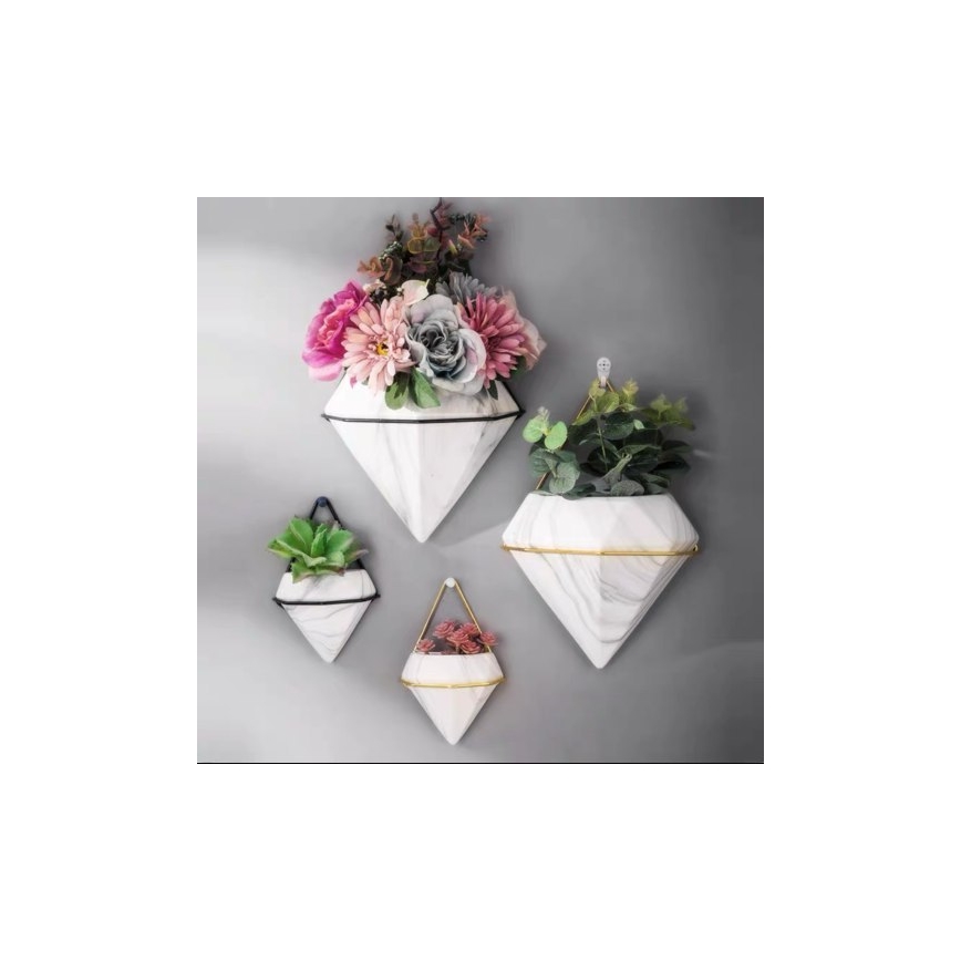 SETTI 2x Seinäkukkaruukku SEMELA 23x20 cm kulta