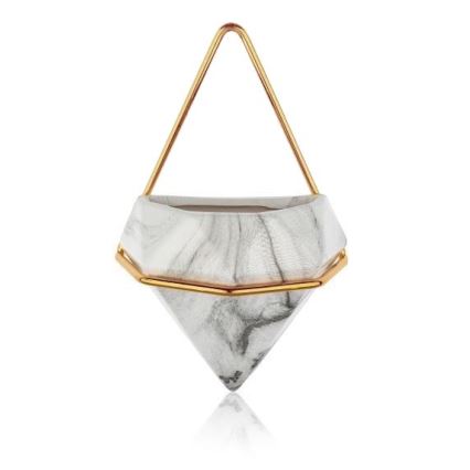 SETTI 2x Seinäkukkaruukku SEMELA 23x20 cm kulta