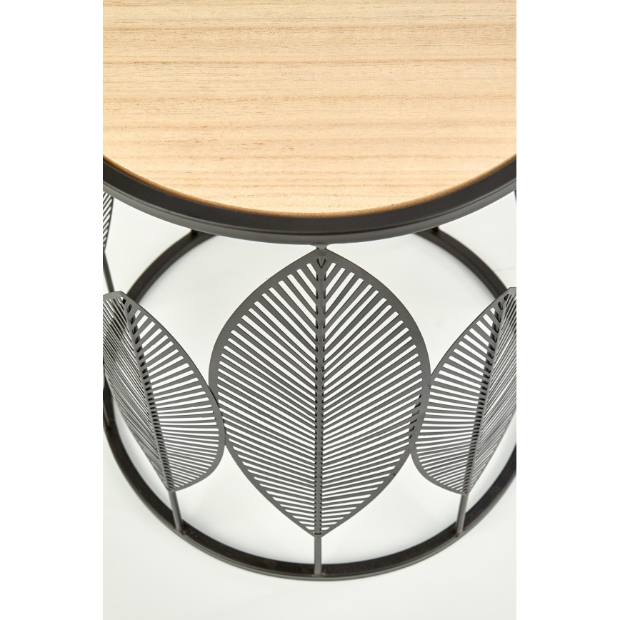 SETTI 2x Sohvapöytä FOLLA halkaisija 33/40 cm musta