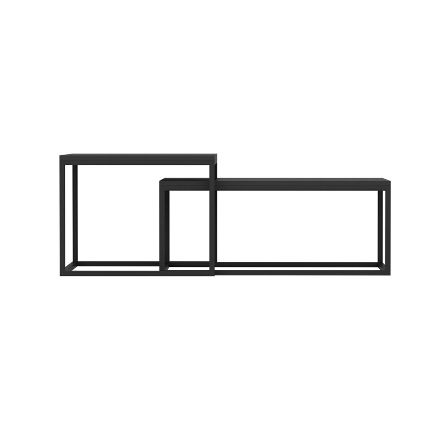 SETTI 2x Sohvapöytä LEKA musta