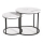 SETTI 2x Sohvapöytä OREO halkaisija 43/53 cm musta/marmorinen sisustus