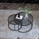 SETTI 2x Sohvapöytä TOKYO halkaisija 42/60 cm musta