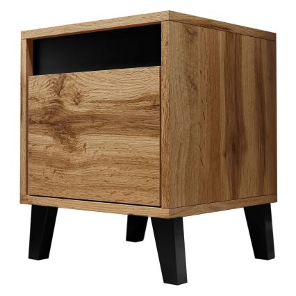 SETTI 2x Yöpöytä NORD 45x40 cm ruskea/antrasiitti