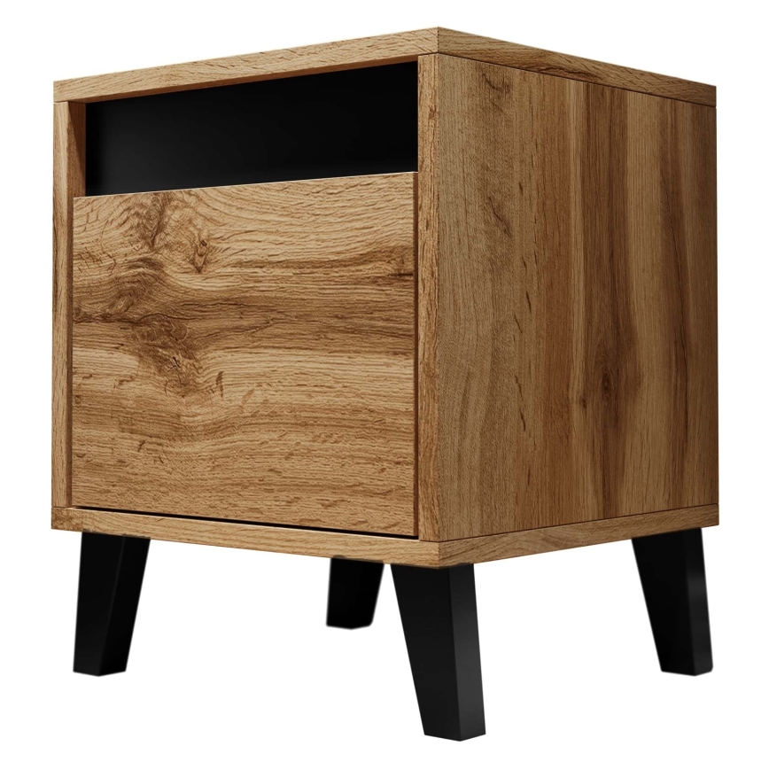 SETTI 2x Yöpöytä NORD 45x40 cm ruskea/antrasiitti