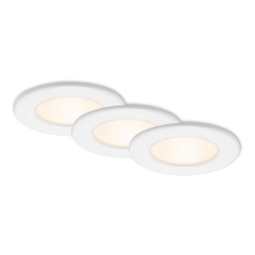 Setti 3 kpl LED-kylpyhuoneen upotettavia alasvalaisimia LED/6W/230V 3000K IP44, valkoinen