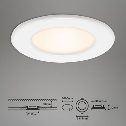 Setti 3 kpl LED-kylpyhuoneen upotettavia alasvalaisimia LED/6W/230V 3000K IP44, valkoinen