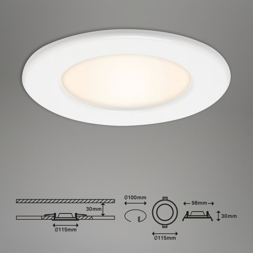 Setti 3 kpl LED-kylpyhuoneen upotettavia alasvalaisimia LED/6W/230V 3000K IP44, valkoinen
