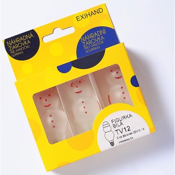 SETTI 3 x Vaihtolamppu FIGURINE E10/20V/0,1A valkoinen Valmistettu EU