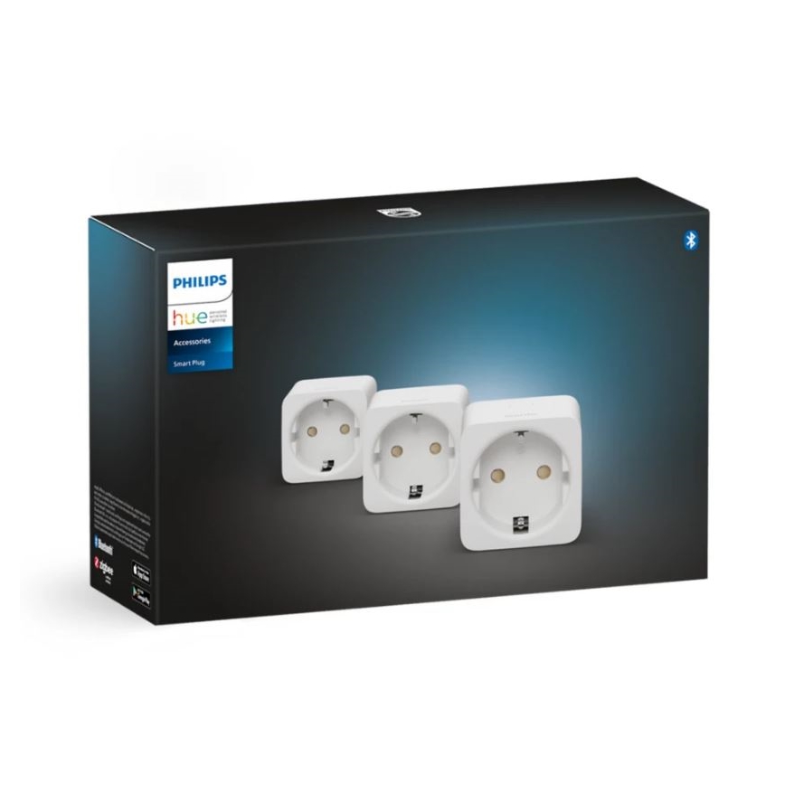 SETTI 3x Älykäs pistoke Philips Hue Älykäs pistoke EU SCHUKO