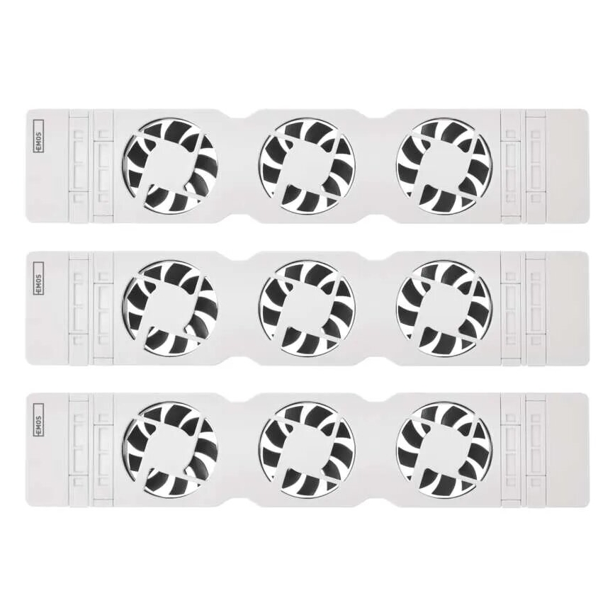 SETTI 3x Jäähdyttimen tuuletin 5/230V valkoinen