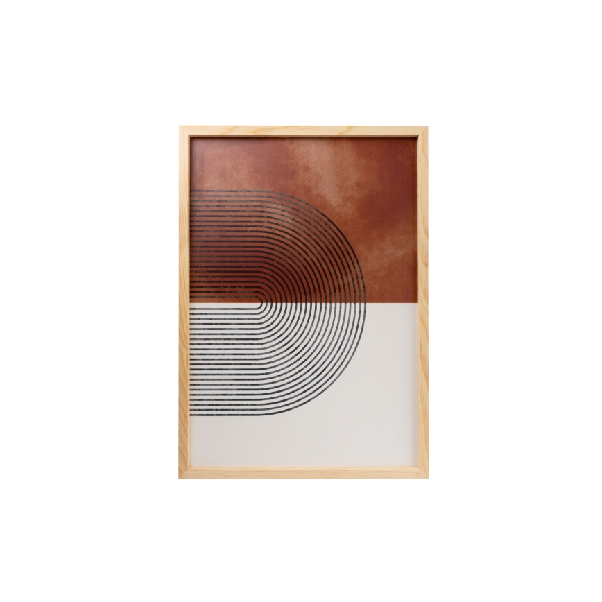 SETTI 3x Kuva valokuvakehyksessä 50x70 cm beige/ruskea