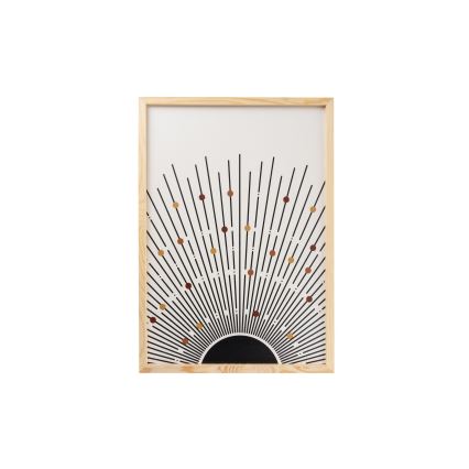 SETTI 3x Kuva valokuvakehyksessä 50x70 cm beige/ruskea