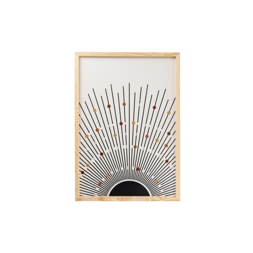 SETTI 3x Kuva valokuvakehyksessä 50x70 cm beige/ruskea