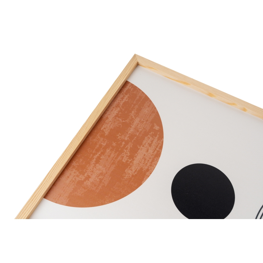 SETTI 3x Kuva valokuvakehyksessä 50x70 cm beige/ruskea