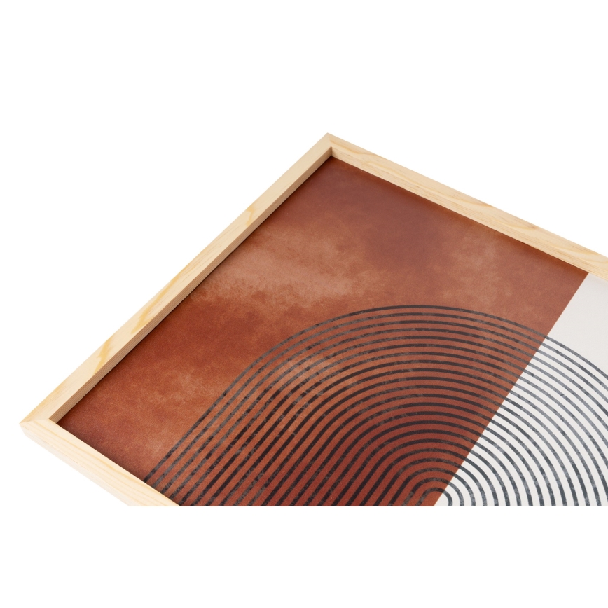 SETTI 3x Kuva valokuvakehyksessä 50x70 cm beige/ruskea