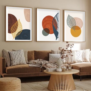 SETTI 3x Kuva valokuvakehyksessä 50x70 cm värikäs