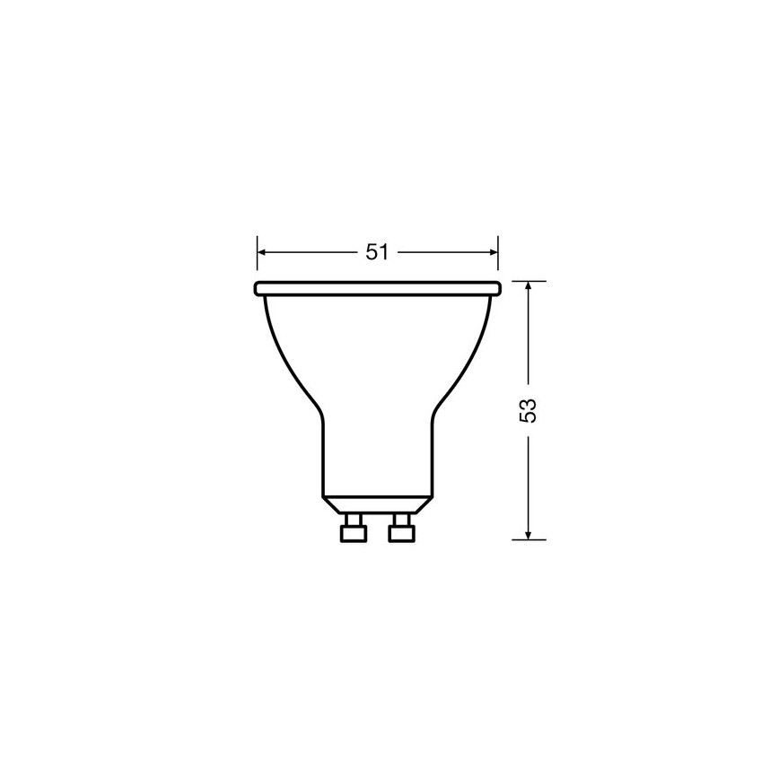 SETTI 3x LED-lamppu PAR16 GU10/2,6W/230V 2700K - Osram