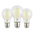 Setti 3x LED-lamppu Vintage A60 E27/7,2W/230V 2700K - Eglo 110438