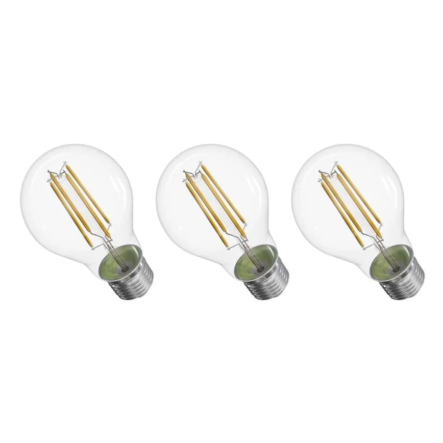 SETTI 3x LED-polttimo FILAMENT A60 E27/3,8W/230V 2700K Energialuokka A