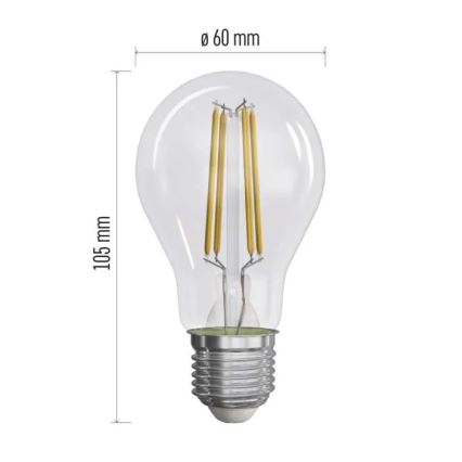 SETTI 3x LED-polttimo FILAMENT A60 E27/3,8W/230V 2700K Energialuokka A