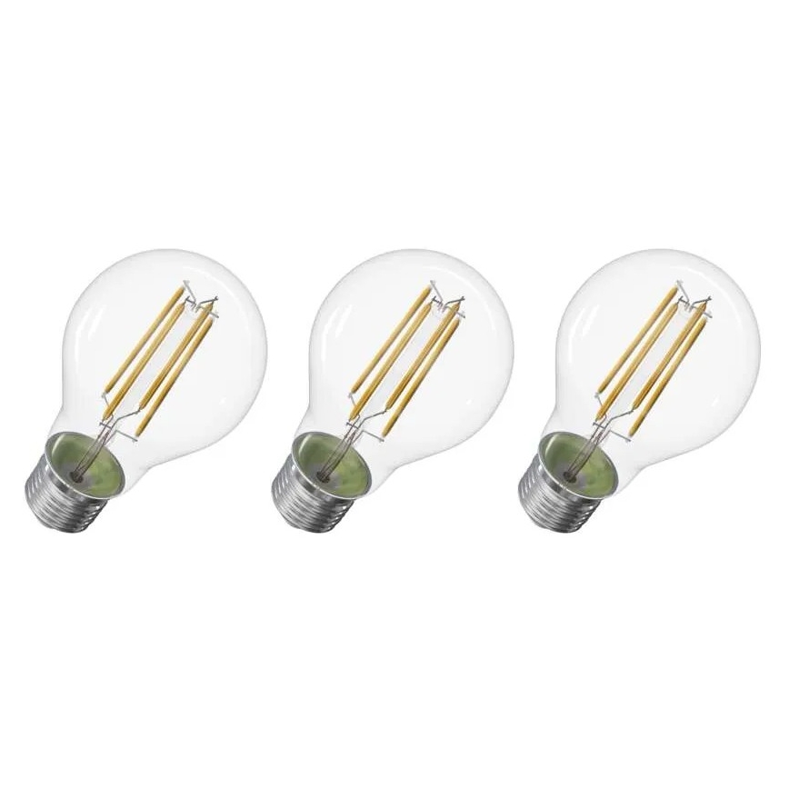 SETTI 3x LED-polttimo FILAMENT A60 E27/5W/230V 2700K Energialuokka A
