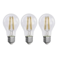 SETTI 3x LED-polttimo FILAMENT A60 E27/5W/230V 4000K Energialuokka A