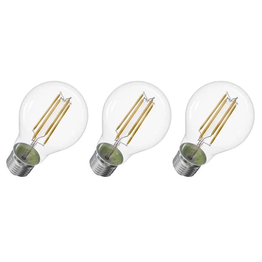 SETTI 3x LED-polttimo FILAMENT A60 E27/5W/230V 4000K Energialuokka A